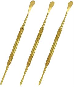 img 3 attached to 🔧 Lmbros Wax Carving Tool Set - Premium Stainless Steel Tools for Wax Sculpting (3pcs) in Brilliant Gold