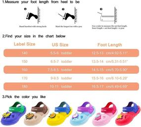 img 3 attached to Toddler Sandals Anti Slip Lightweight Numeric_10 Boys' Shoes for Sandals