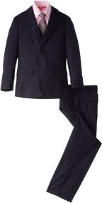 img 2 attached to 👔 Fashionable Pinstripe Suit Set for Joey Couture Big Boys - 5 Pack Bundle