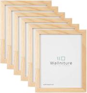 🖼️ wallniture alps 8x10 diy craft picture frames - natural finish, set of 6 for wall or table top display логотип