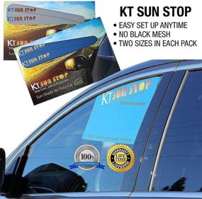 img 1 attached to 🌞 KT Sunstop Windshield Sunshade - Universal Car Window Shades for All Vehicles - Sun & Glare Blocker with UV Ray Protection for Drivers and Passengers - Pack of 2 Non-Toxic Plastic Shades