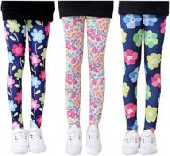 vibrant rainbow bottom leggings for girls: stretchy and stylish girls' clothing logo