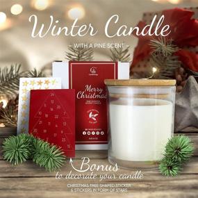 img 3 attached to 🌲 Pine Scented Holiday Candle - Christmas Soy Candles Gift - Winter Pine Tree Candle - Festive Christmas Candle - Luxury New Year Candles for Women
