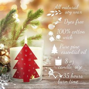 img 2 attached to 🌲 Pine Scented Holiday Candle - Christmas Soy Candles Gift - Winter Pine Tree Candle - Festive Christmas Candle - Luxury New Year Candles for Women