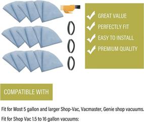 img 2 attached to 🌀 High-Performance Smilefil Dry Vac Filters for Shop-Vac & Vacmaster - 9 Pack, Part# 9010700, 9013700