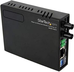 img 2 attached to 🌐 StarTech.com 10/100 Mbps Ethernet to Fiber Optic Media Converter - Multimode ST - 1310nm - 2km - Full/Half Duplex (MCM110ST2) in Black