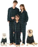 buffalo plaid matching christmas pajamas set - 2-piece holiday family pjs with button up closure - sleepwear for men and women логотип