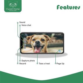 img 1 attached to Owlet Home Pet Camera: Treat Dispenser, WiFi, 1080P Camera, Live Video, Auto Night Vision, Alexa Compatible