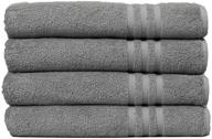 🛀 eco towels - 100% cotton bath towels for bathroom - set of 4 bath towel - highly absorbent 27”x54” shower towels logo