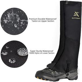 img 1 attached to 🏔️ Extremus Buckwell Hunting Leg Gaiters: Waterproof Snow Boot Gaiters for Men and Women - Ideal for Snowshoeing, Hiking, Hunting, and Skiing