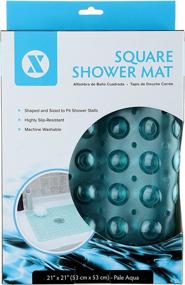 img 2 attached to 🚿 Enhanced Slip-Resistant Aqua Square Shower Stall Mat by SlipX Solutions (21 Inch Sides, 160 Suction Cups, Superior Drainage)