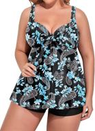 🩱 holipick plus size swimsuit for women: two piece tankini bathing suits with tummy control swim top and shorts swimdress logo