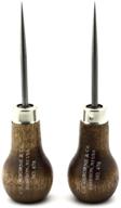 🔨 c.s. osborne scratch awl #478 (3-7/8" long) leather tools - set of 2 | made in usa logo