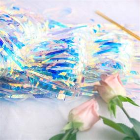 img 2 attached to 🎉 Iridescent Foil Fringe Curtain: Asunflower Metallic Party Backdrop - Multicolor Door Streamers for Holidays & Photos