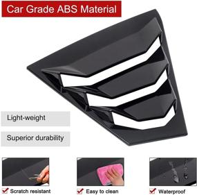 img 1 attached to 🚗 2PCS Gloss Black ABS Rear Side Window Louvers for 2019-2021 Nissan Altima - Racing Style Louvers with Air Vent Louver Scoop Shades Cover