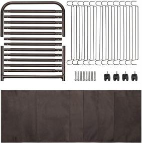 img 2 attached to 👖 Trouser Trolley Closet Organizer with 20 Hangers, Side Bag - Metal Pants Hanger for Dress Jeans Skirts