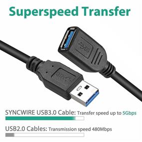 img 1 attached to 🔌 SaiTech IT 4 шт. Короткий удлинительный кабель USB 3.0 15 см: Кабель-удлинитель от мужчины к женщине