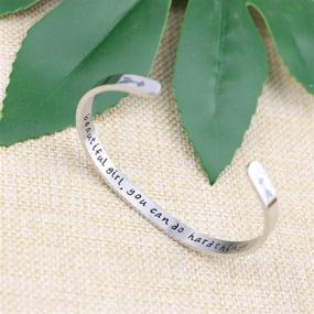 img 1 attached to 💫 Stylish Joycuff Bracelets: Personalized Inspirational Jewelry for Women - Perfect Encouragement Gift for Her