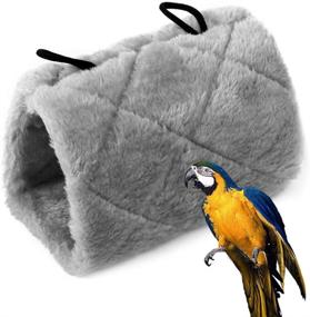 img 4 attached to 🦜 STONCEL Parrot Bird Hammock: Cozy Hanging Cave Cage Plush Snuggle Happy Hut Tent Bed Bunk Parrot Toy