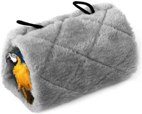 img 3 attached to 🦜 STONCEL Parrot Bird Hammock: Cozy Hanging Cave Cage Plush Snuggle Happy Hut Tent Bed Bunk Parrot Toy