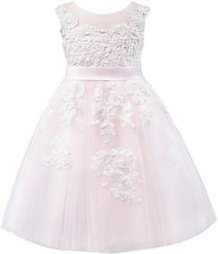 img 4 attached to 👗 Miama Junior Bridesmaid Girls' Clothing: Exquisite Flower Dresses for Weddings