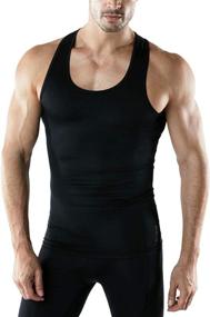 img 1 attached to ATHLIO AO BTK04 BLK_Medium Sleeveless Compression Baselayer Sports & Fitness