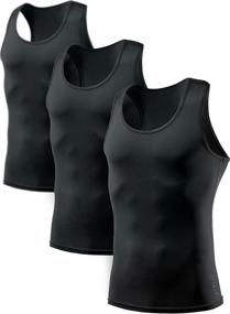 img 4 attached to ATHLIO AO BTK04 BLK_Medium Sleeveless Compression Baselayer Sports & Fitness