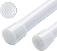 🔧 blu-pier tech upgrade tension rods - 28 to 43 inch adjustable heavy duty curtain rod 1 pack - white, ideal for windows, curtains, doorways, bathrooms, closets logo