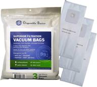 central vacuum systems elh3: pack 🧹 of 3 disposable basics hepa filtration bags логотип