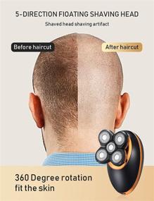 img 3 attached to 🪒 5 in 1 Electric Shavers for Men – Effortlessly Bald Head Shavers! Waterproof, USB Rechargeable & Multifunctional Grooming Kit with LED Display