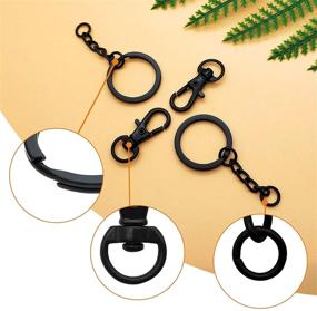 img 1 attached to 🔗 Versatile 150Pcs Black Swivel Snap Hook Set: Ideal for Keychains, Lanyards, Jewelry, and DIY Crafts Supplies