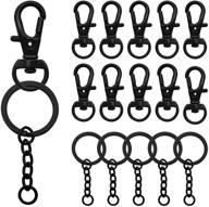 🔗 versatile 150pcs black swivel snap hook set: ideal for keychains, lanyards, jewelry, and diy crafts supplies logo