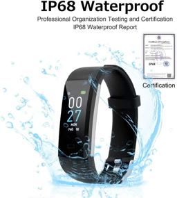 img 1 attached to 📱 Smart Fitness Tracker with Heart Rate, Blood Pressure, Blood Oxygen, Sleep, and Temperature Monitoring - Activity Tracker Pedometer for iPhone & Android Phones - Ideal for Kids, Men, and Women (Black)