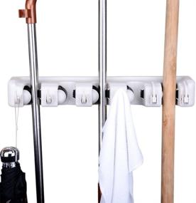 img 3 attached to 🧹 Optimize Home Organization with Home Basics Broom Hanging Organizer