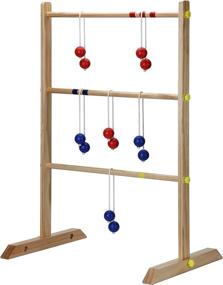 img 2 attached to 🎯 Hathaway Solid Wood Ladder Toss Game Set in Brown: Fun Outdoor Activity for All Ages!