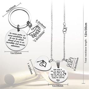 img 3 attached to 🎓 Class of 2021 Graduation Keychain Necklace Set – Inspirational Pendant Jewelry for Him or Her, High School College Graduate Girls Boys, Daughter Son. Perfect Graduation Gift with Pink Gift Box Included