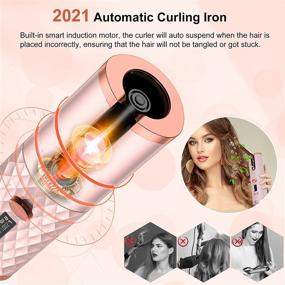 img 3 attached to Cordless Auto Hair Curler: Advanced Portable Rechargeable Ceramic Barrel Curling Iron with 6 Temps & Timers - Innovative Rotating Hair Styling Tool