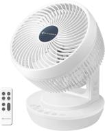 🌀 mycarbon quiet air circulator fan: powerful dc motor desk fan with remote, 8 speeds, 3 modes, 8h timer - perfect cooling table fan for bedroom, offices, or whole room logo