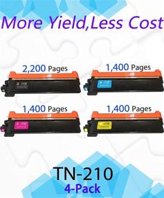 img 3 attached to 🖨️ (4-Pack, Black+Cyan+Magenta+Yellow) Compatible TN 210 TN210 Toner Cartridges for Brother MFC-9120CN 9320CW 9010CN HL-3070CW 3075CW 3040CN 3045CN Printer, by EasyPrint