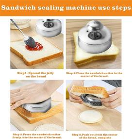 img 3 attached to 3-1/2 Inch Stainless Steel Round Sandwich Cutter and Sealer – DIY Tool for Kids, Making Sandwiches, Hamburgers, Pies, and More