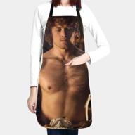 🌊 antcreptson waterproof apron - sam heughan outlander1 piece, adjustable waist strap, black, 28 x 33 inches логотип