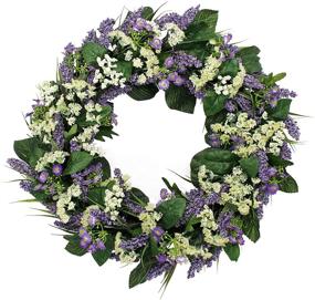 img 4 attached to 🌸Венок "Bishops Lace" для весенней двери 22" от The Wreath Depot