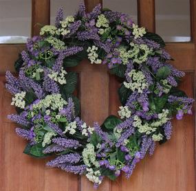 img 2 attached to 🌸Венок "Bishops Lace" для весенней двери 22" от The Wreath Depot