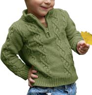 flmcoc toddler sleeve sweater zipper: stylish boys' clothing for warm and cozy sweater season logo