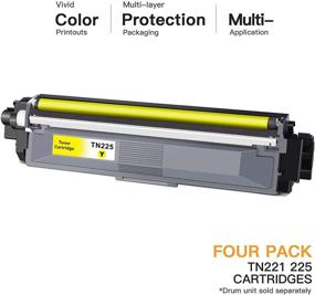 img 3 attached to 🖨️ E-Z Ink (TM) Compatible Toner Cartridge Replacement for Brother TN221 TN225 - MFC-9130CW HL-3170CDW HL-3140CW HL-3180CDW MFC-9330CDW (4 Pack) - High-Quality Color Printing Solution