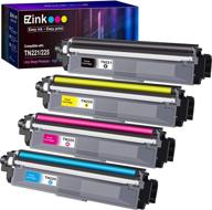 🖨️ e-z ink (tm) compatible toner cartridge replacement for brother tn221 tn225 - mfc-9130cw hl-3170cdw hl-3140cw hl-3180cdw mfc-9330cdw (4 pack) - high-quality color printing solution logo