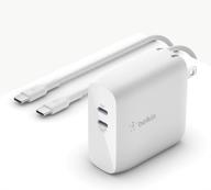 🔌 belkin usb-pd gan charger 68w: fast charging for iphone, macbook pro, ipad pro, pixel, galaxy, and more, with 2m usb-c to usb-c cable logo