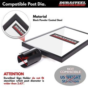 img 3 attached to DuraSteel Stanchion Sign Holder Plexiglass: Durable and Clear Display Solution