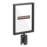 durasteel stanchion sign holder plexiglass: durable and clear display solution logo