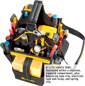 img 2 attached to Durable DEWALT DG5582 Electrical and Maintenance Tool Carrier: Perfect for Organized Storage and Easy Access to Tools with Parts Tray - 11 Inches, 23 Pockets